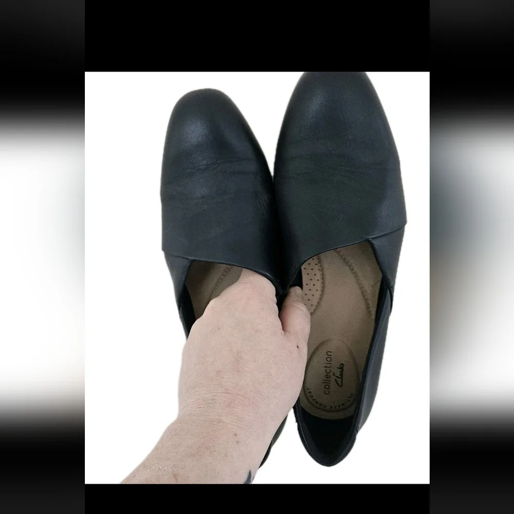 Clarks Juliet Palm Navy  Loafer, Comfort Women's 7.5